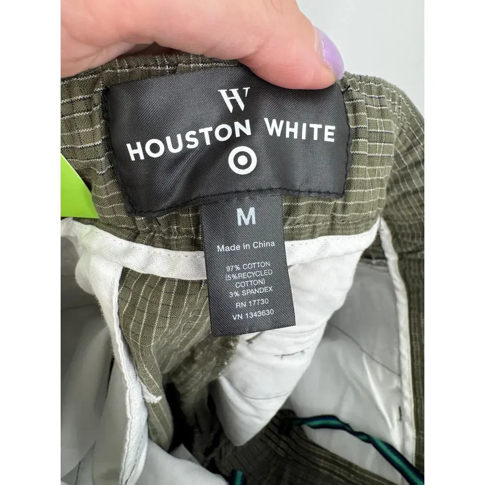 Houston White Mens Plaid Straight Suit Pants Olive Green Trousers Medium